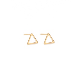Kubik triangle studs  (Silver plated with gold plating)