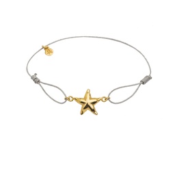 Starfish adjustable bracelet (Silver plated with gold plating)