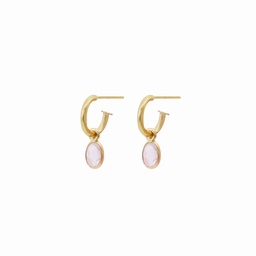 Aros mini de oro Cala (Rosa)