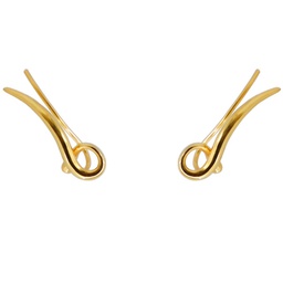 Lia ear climbers  (Silver plated with gold plating)