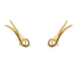 Lia ear climbers (Silver plated with gold plating)