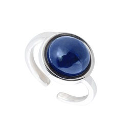 Chloe large silver gemstones ring  (Lapislazuli)