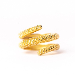 Maria coil ring  (Silver plated with gold plating, 15)