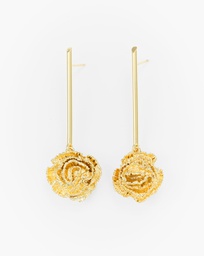 Pendientes oro Clavel