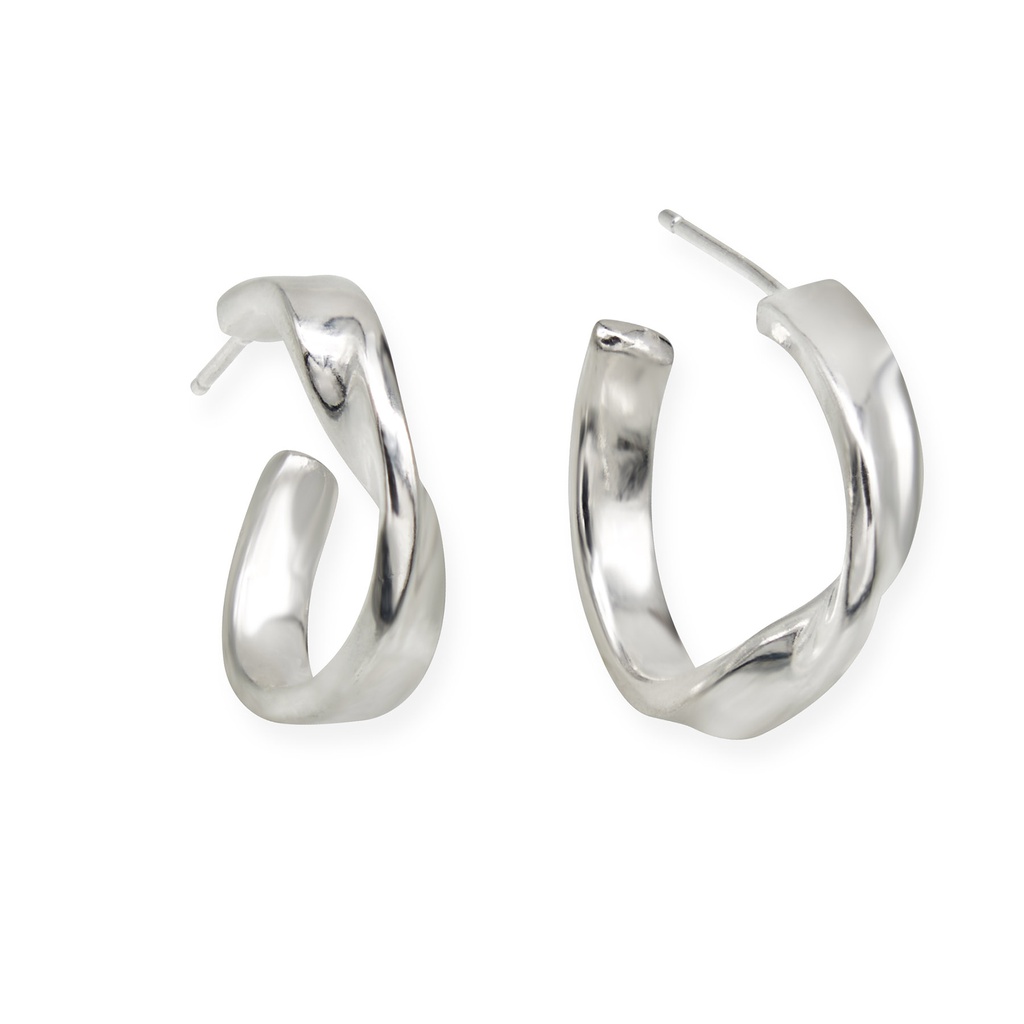 Sabina small silver hoops